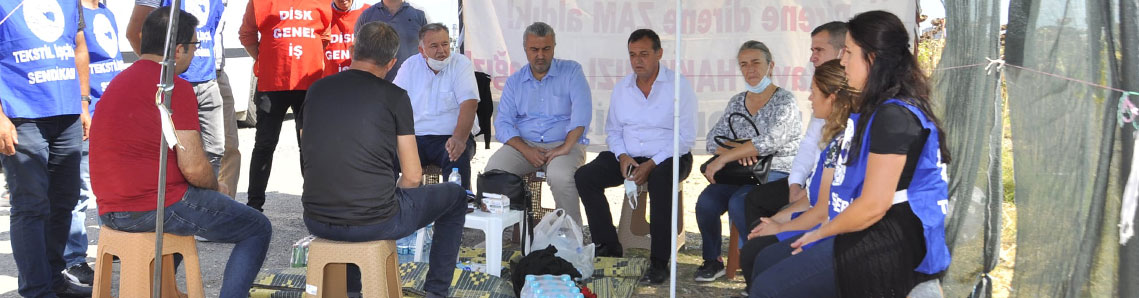 Tekstil işçilerine destek