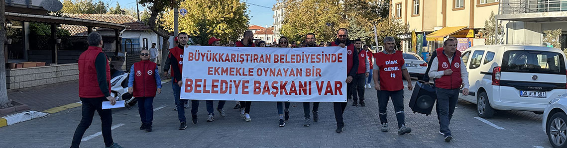 6 kişinin işine son veren Büyükkarıştıran Belediyesi önünde eylem
