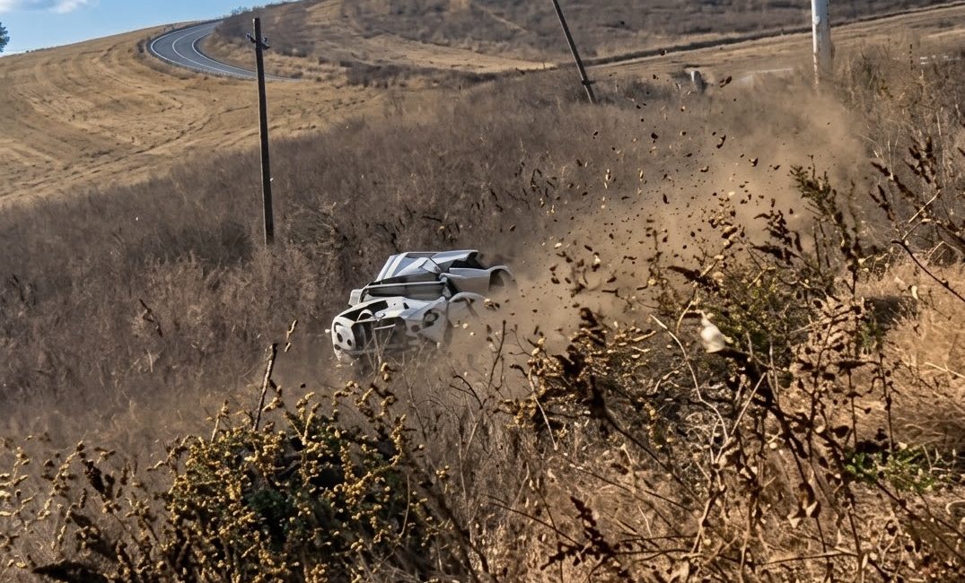 Muratlı-Tekirdağ karayolunun heyelan bölgesinde meydana gelen tek taraflı trafik kazasında,